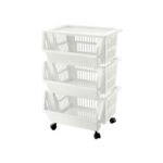 "UNICO 1" Τρόλεϊ με 3 Αποσπώμενα Καλάθια, Καπάκι και Ρόδες