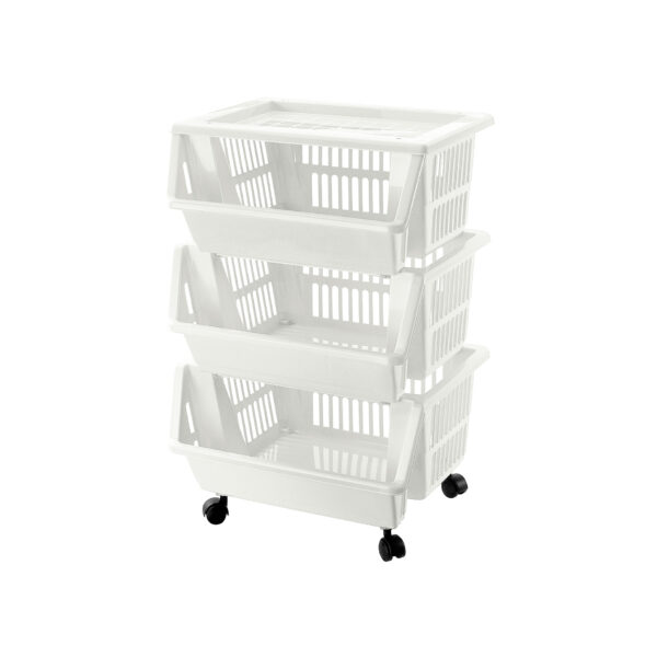 "UNICO 1" Τρόλεϊ με 3 Αποσπώμενα Καλάθια, Καπάκι και Ρόδες